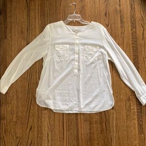 Loft off-white LS top